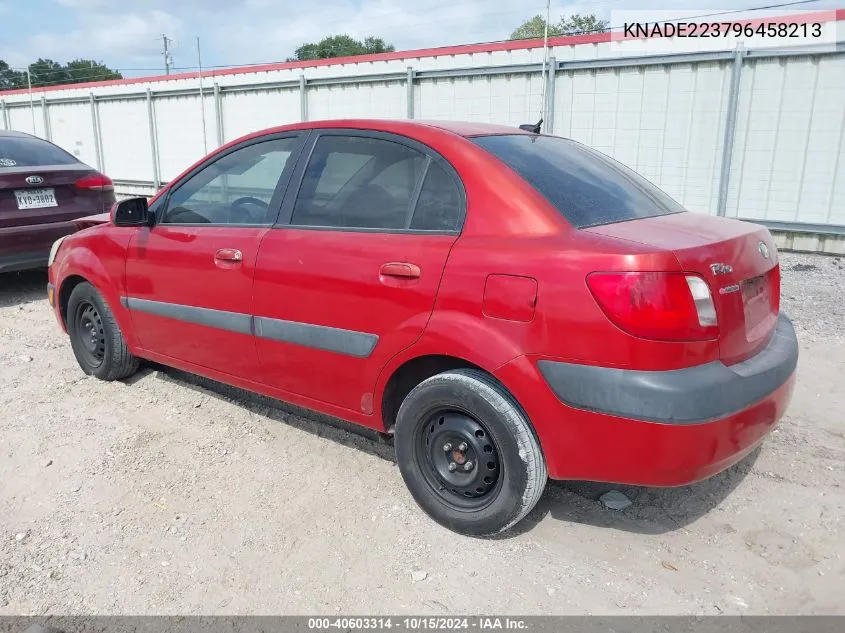 2009 Kia Rio Lx VIN: KNADE223796458213 Lot: 40603314