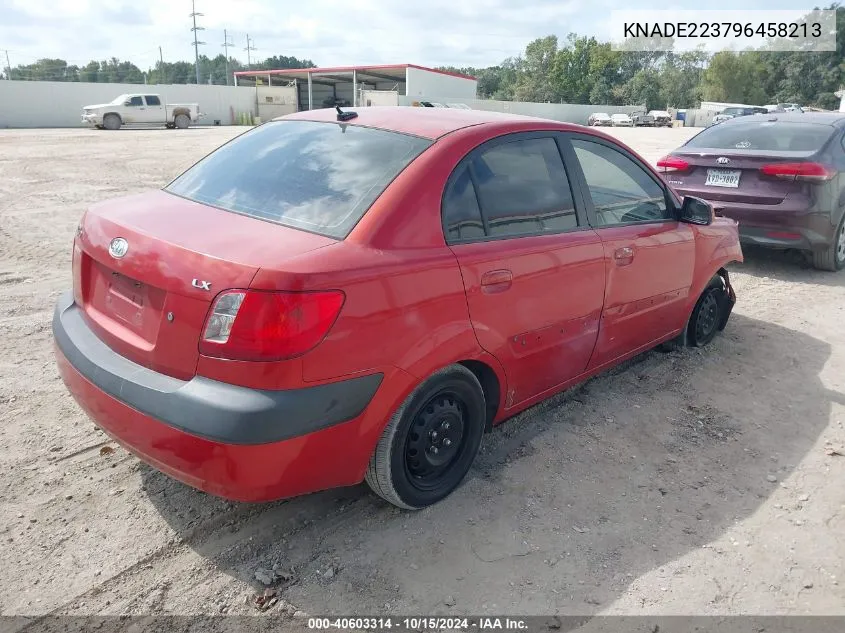 2009 Kia Rio Lx VIN: KNADE223796458213 Lot: 40603314