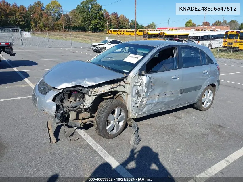 2009 Kia Rio 5 Sx VIN: KNADE243696547512 Lot: 40639932