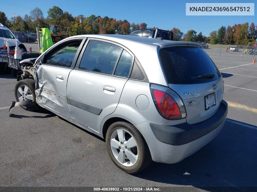 2009 Kia Rio 5 Sx VIN: KNADE243696547512 Lot: 40639932