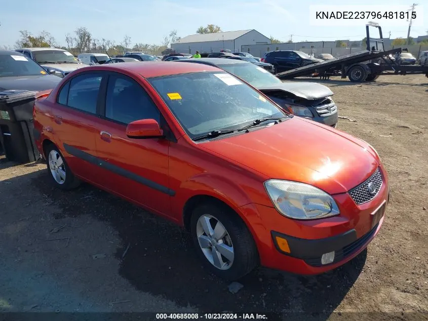 2009 Kia Rio Sx VIN: KNADE223796481815 Lot: 40685008