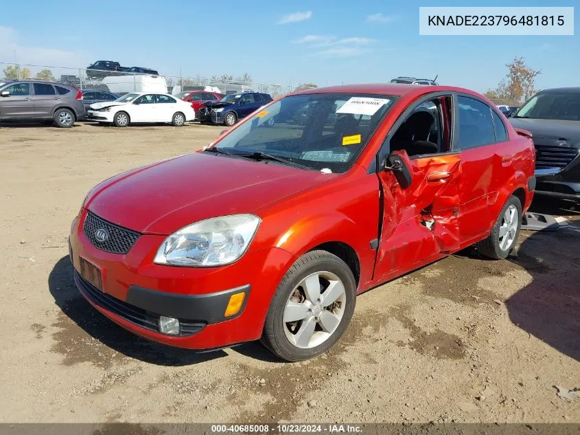 2009 Kia Rio Sx VIN: KNADE223796481815 Lot: 40685008