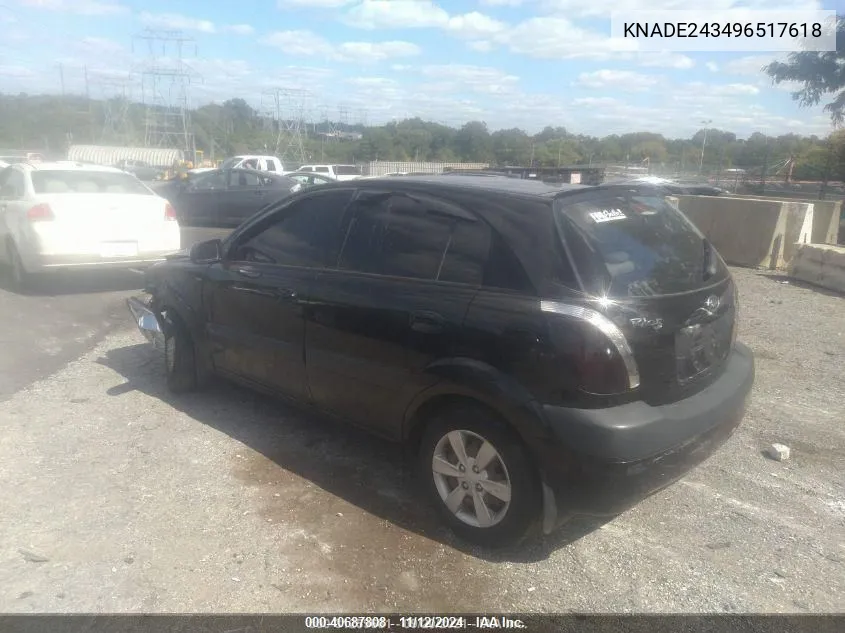 2009 Kia Rio5 Lx VIN: KNADE243496517618 Lot: 40687808