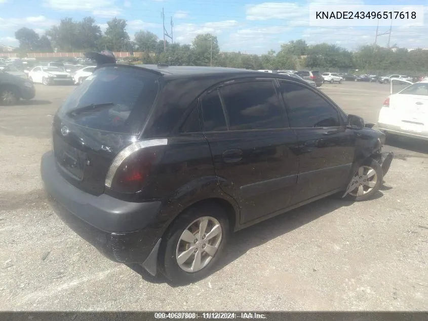 2009 Kia Rio5 Lx VIN: KNADE243496517618 Lot: 40687808