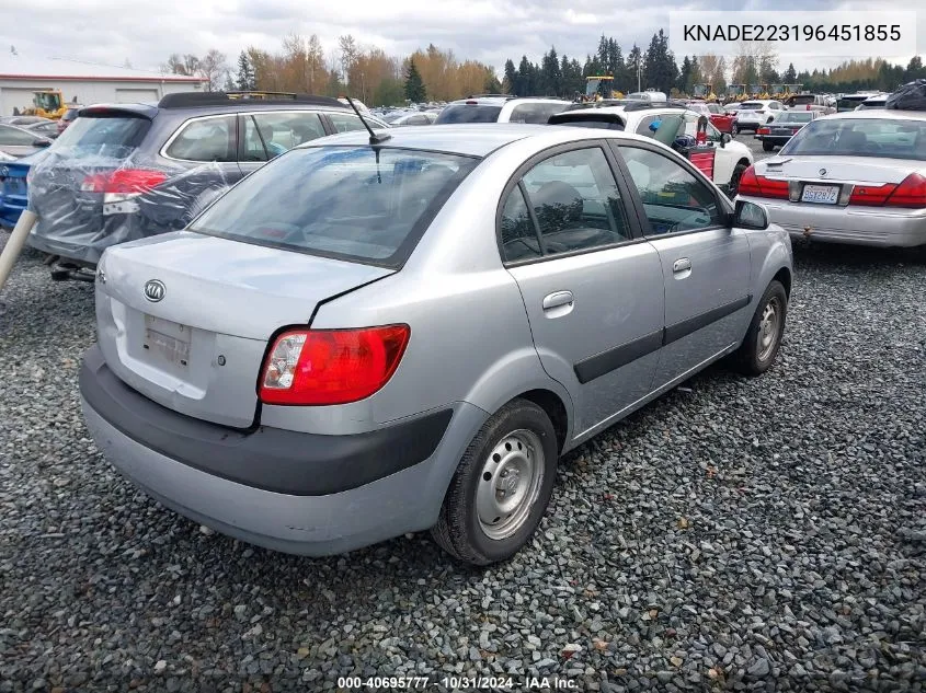 2009 Kia Rio VIN: KNADE223196451855 Lot: 40695777