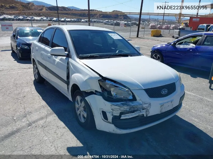 2009 Kia Rio Lx VIN: KNADE223X96550996 Lot: 40744704