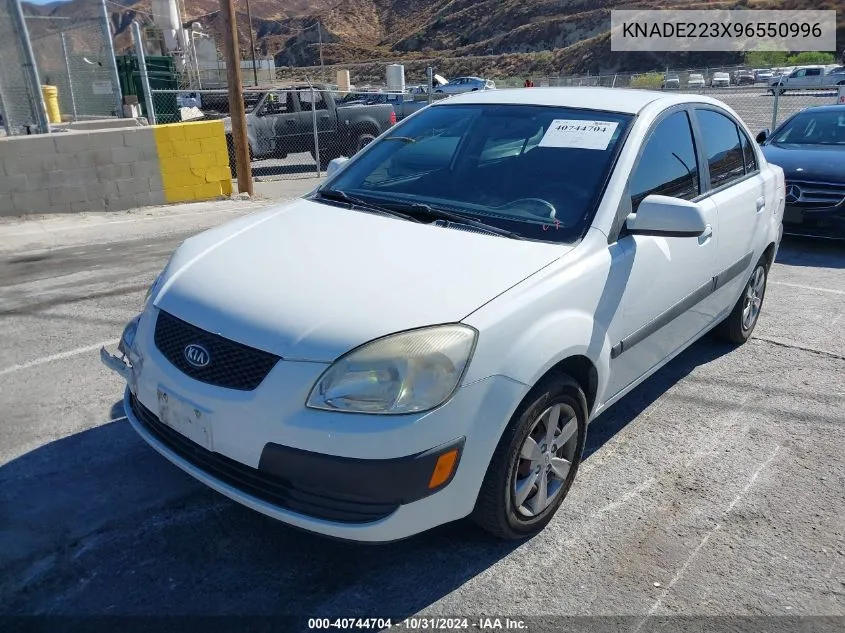 2009 Kia Rio Lx VIN: KNADE223X96550996 Lot: 40744704