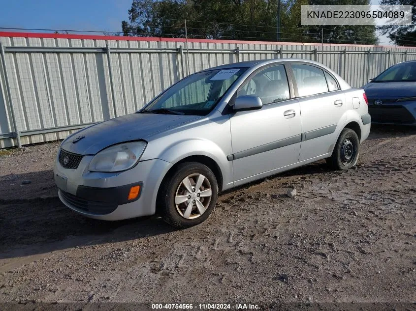 2009 Kia Rio Lx VIN: KNADE223096504089 Lot: 40754566