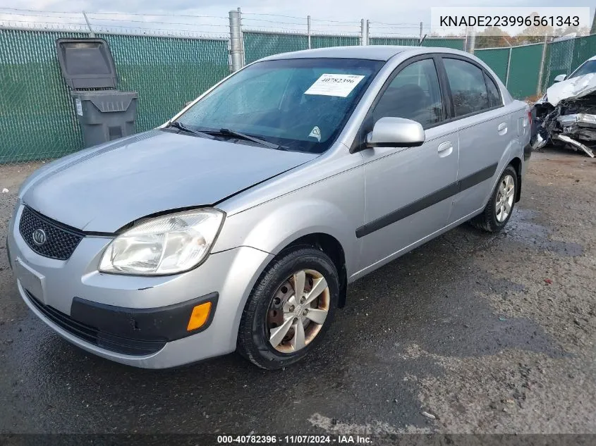 2009 Kia Rio Lx VIN: KNADE223996561343 Lot: 40782396