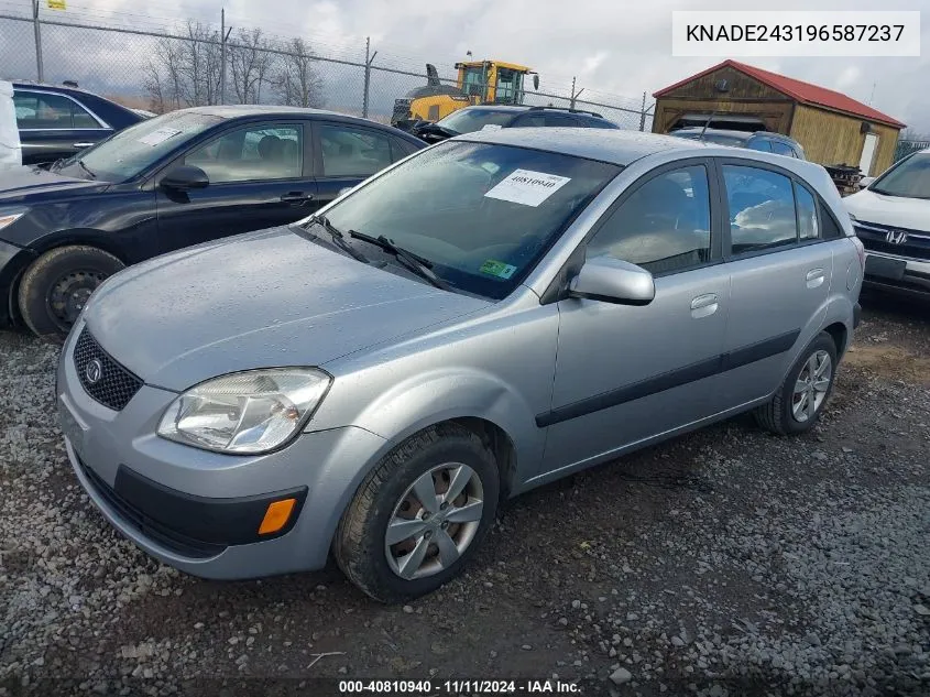 2009 Kia Rio5 Lx VIN: KNADE243196587237 Lot: 40810940