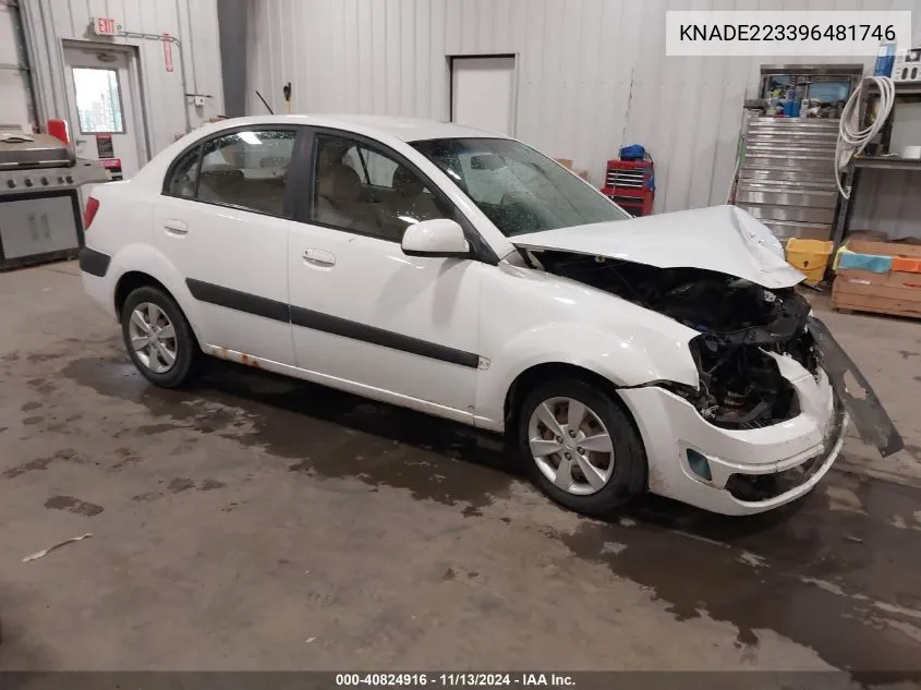 2009 Kia Rio Lx VIN: KNADE223396481746 Lot: 40824916