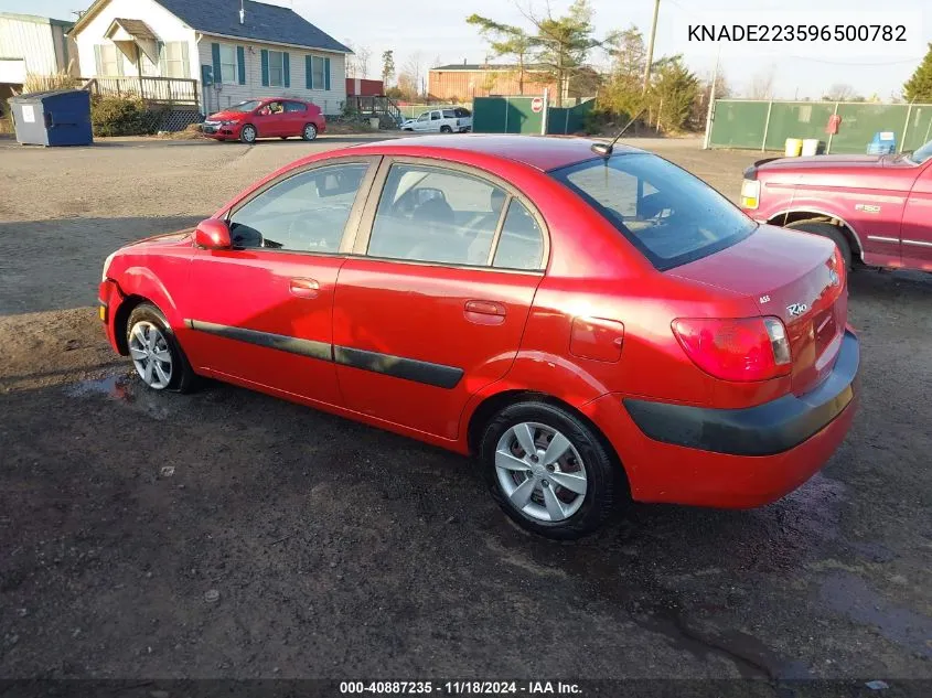 2009 Kia Rio Lx VIN: KNADE223596500782 Lot: 40887235