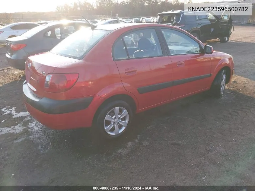 2009 Kia Rio Lx VIN: KNADE223596500782 Lot: 40887235