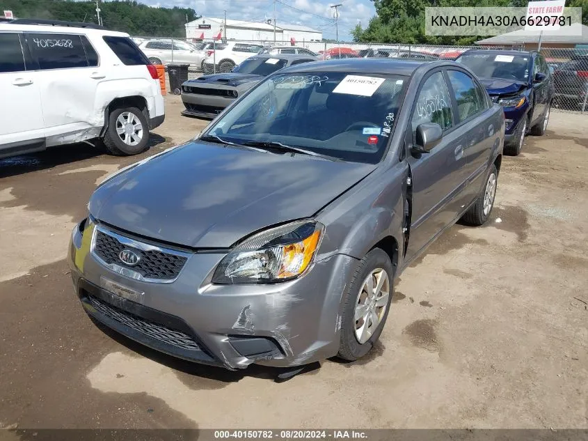 KNADH4A30A6629781 2010 Kia Rio Lx