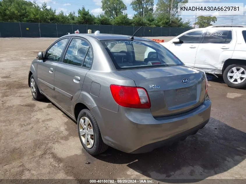 KNADH4A30A6629781 2010 Kia Rio Lx