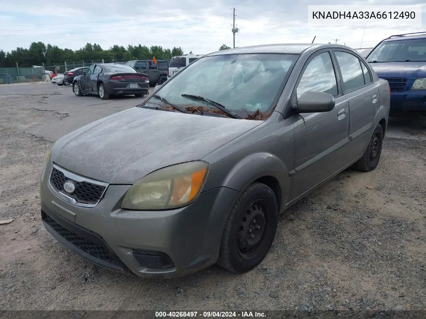 2010 Kia Rio Lx/Sx VIN: KNADH4A33A6612490 Lot: 40268497