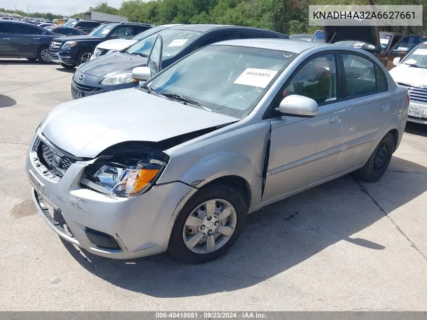 2010 Kia Rio Lx VIN: KNADH4A32A6627661 Lot: 40418051