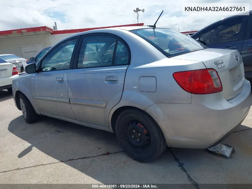 2010 Kia Rio Lx VIN: KNADH4A32A6627661 Lot: 40418051