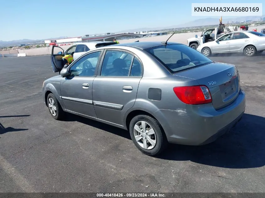 2010 Kia Rio Lx VIN: KNADH4A3XA6680169 Lot: 40418426