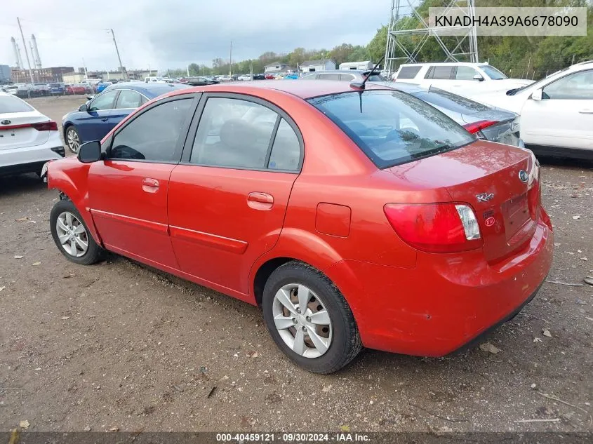 2010 Kia Rio Lx/Sx VIN: KNADH4A39A6678090 Lot: 40459121