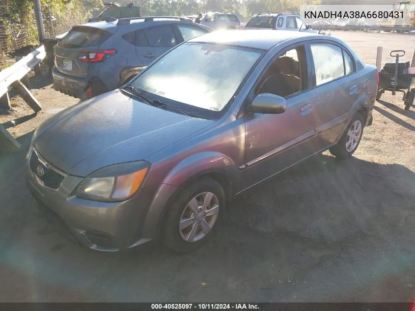 2010 Kia Rio Lx/Sx VIN: KNADH4A38A6680431 Lot: 40525097