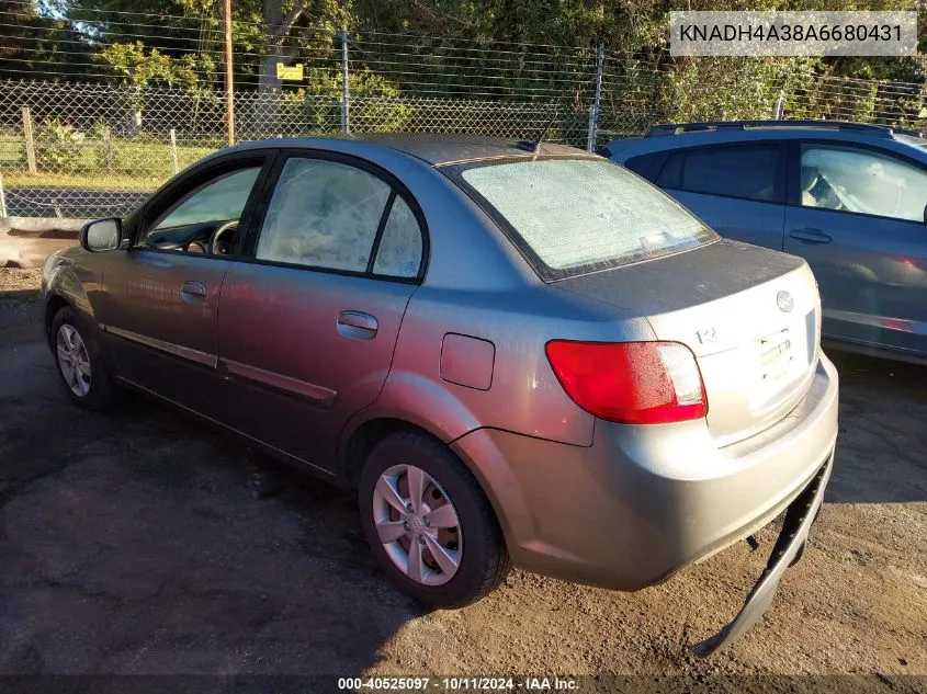 2010 Kia Rio Lx/Sx VIN: KNADH4A38A6680431 Lot: 40525097