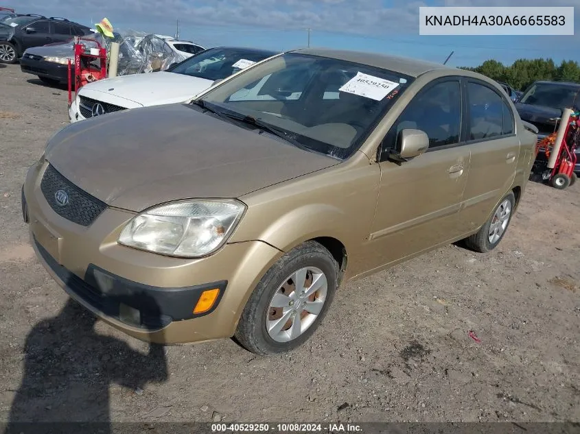 2010 Kia Rio Lx VIN: KNADH4A30A6665583 Lot: 40529250