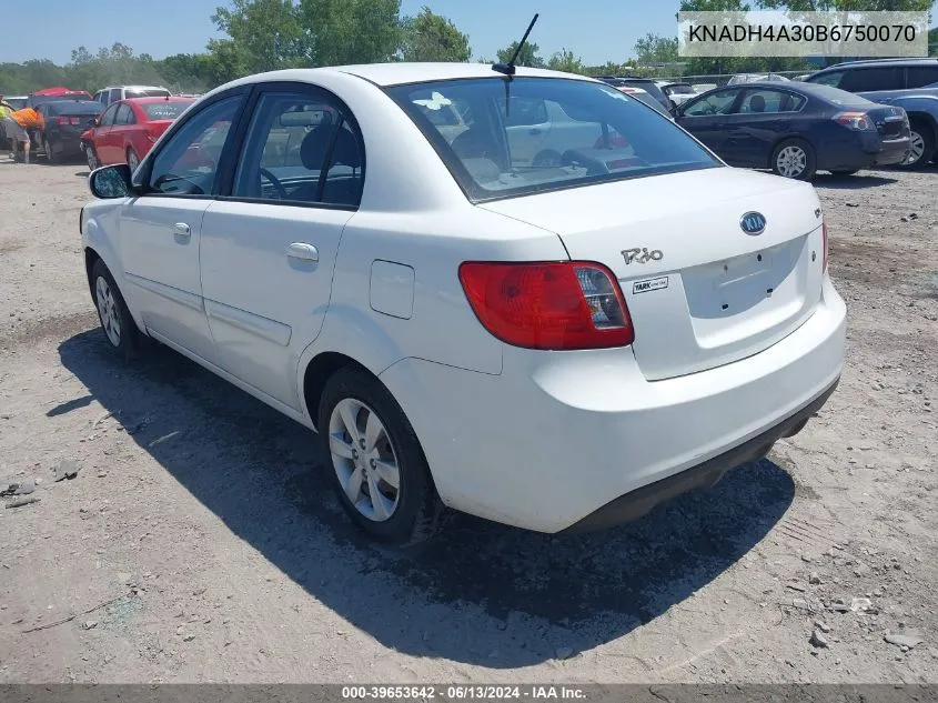 KNADH4A30B6750070 2011 Kia Rio Lx