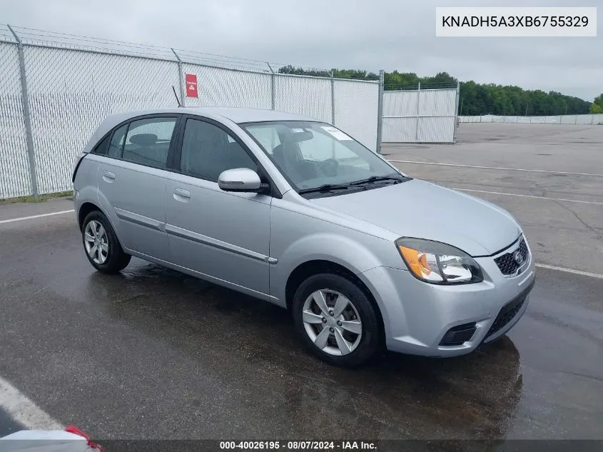 2011 Kia Rio5 Lx VIN: KNADH5A3XB6755329 Lot: 40026195