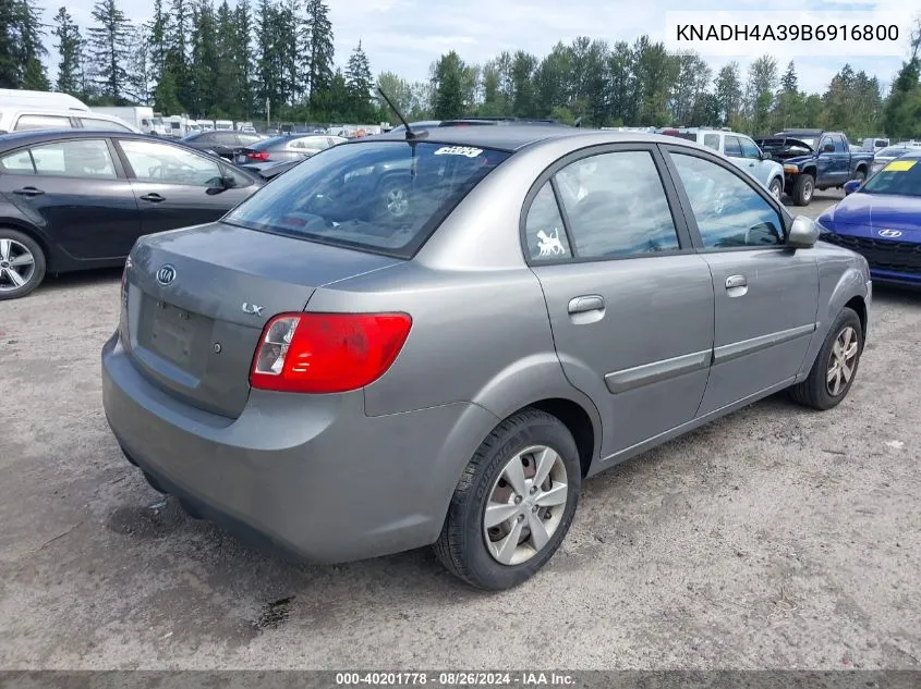 KNADH4A39B6916800 2011 Kia Rio Lx