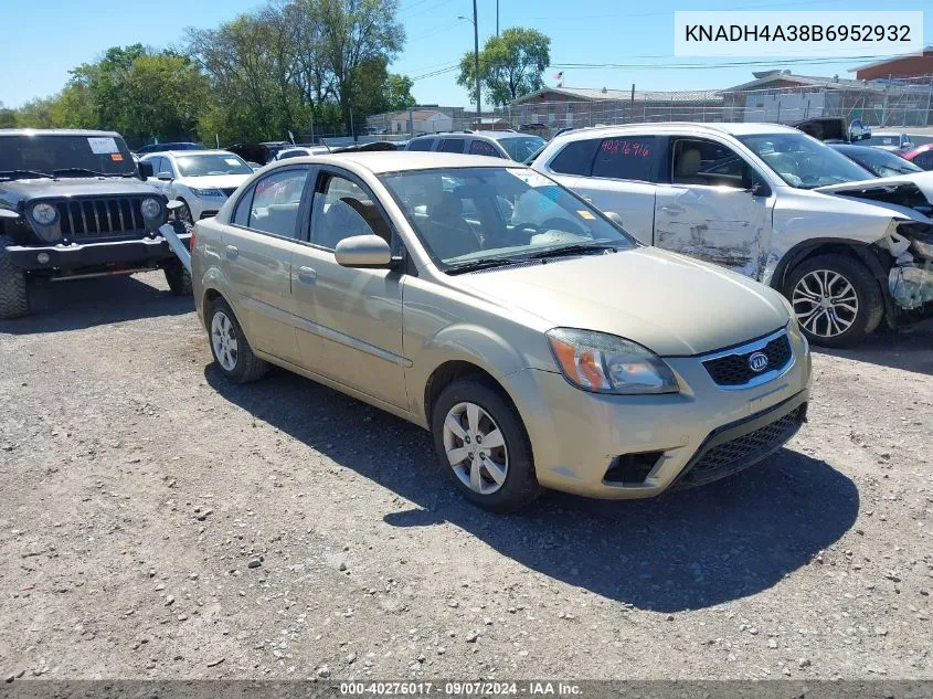 2011 Kia Rio Lx VIN: KNADH4A38B6952932 Lot: 40276017