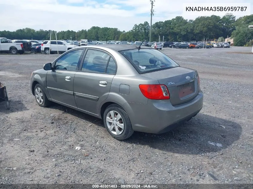 2011 Kia Rio Lx VIN: KNADH4A35B6959787 Lot: 40301483