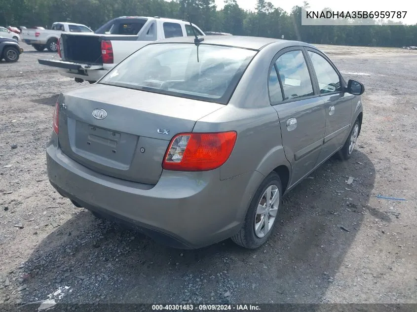 2011 Kia Rio Lx VIN: KNADH4A35B6959787 Lot: 40301483