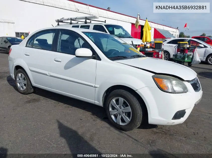 2011 Kia Rio Lx VIN: KNADH4A35B6932881 Lot: 40645861