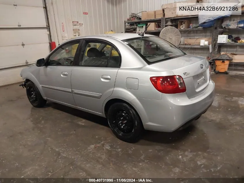 2011 Kia Rio Lx VIN: KNADH4A32B6921286 Lot: 40731995