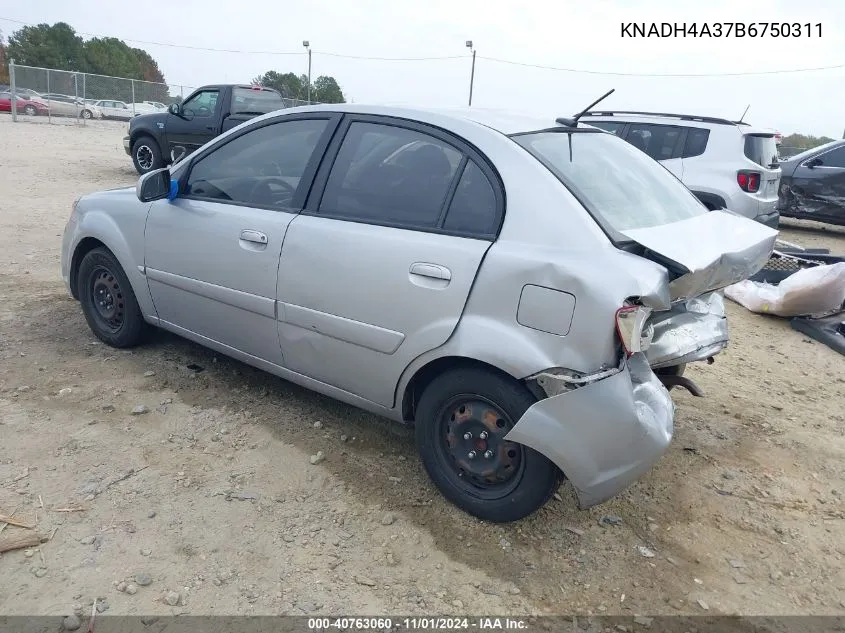 2011 Kia Rio Lx VIN: KNADH4A37B6750311 Lot: 40763060