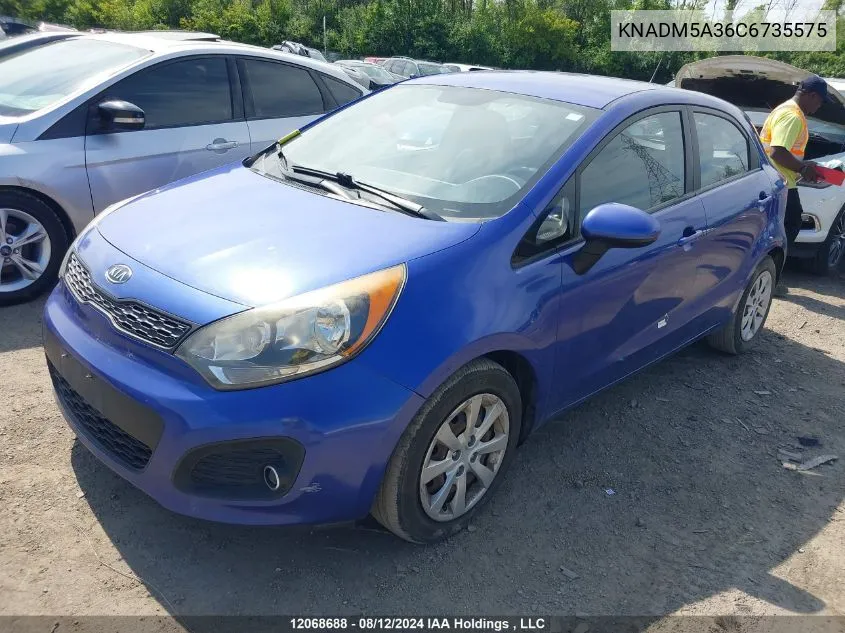 KNADM5A36C6735575 2012 Kia Rio