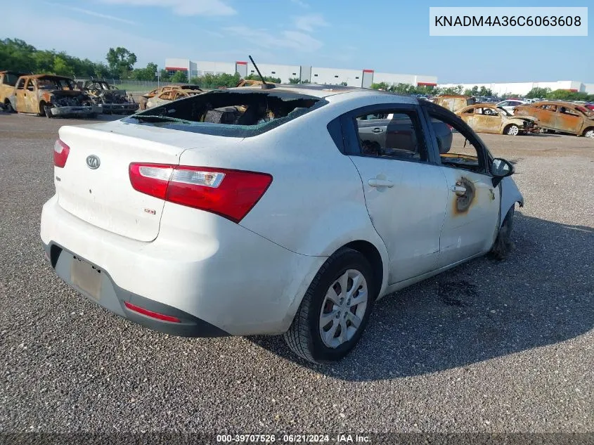 KNADM4A36C6063608 2012 Kia Rio Lx