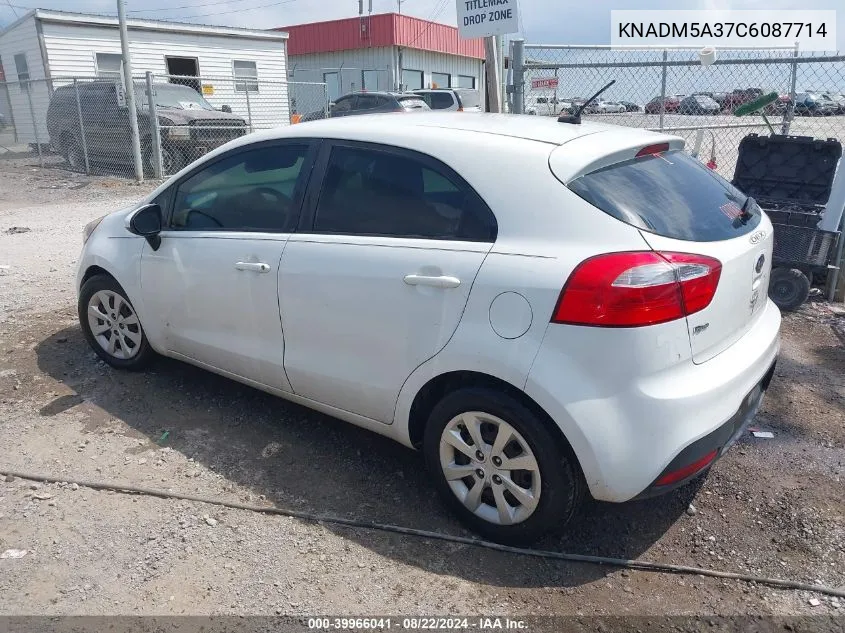 2012 Kia Rio5 Lx VIN: KNADM5A37C6087714 Lot: 39966041