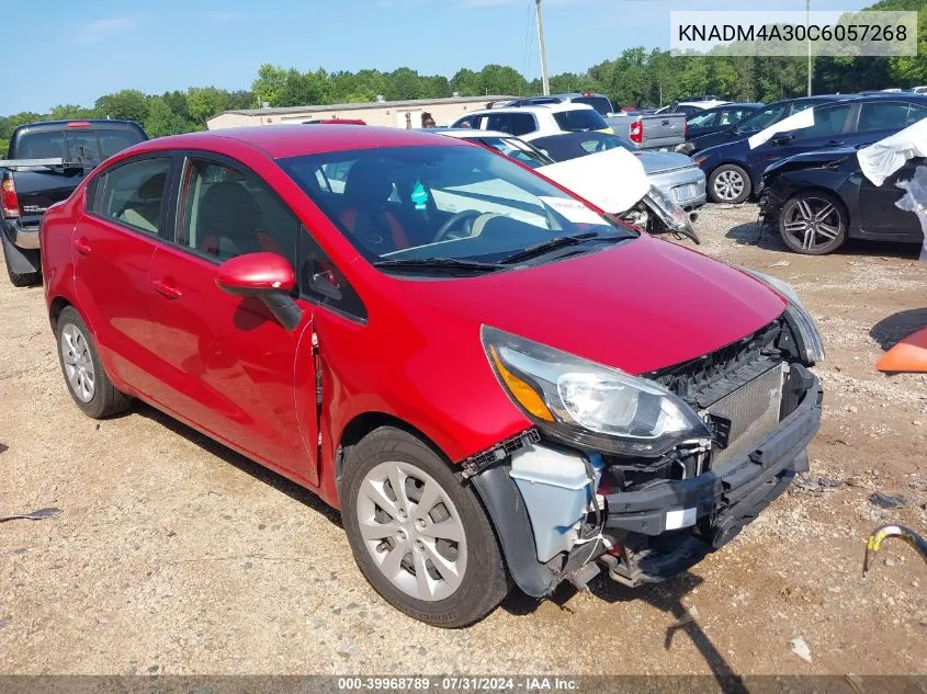 2012 Kia Rio Lx VIN: KNADM4A30C6057268 Lot: 39968789