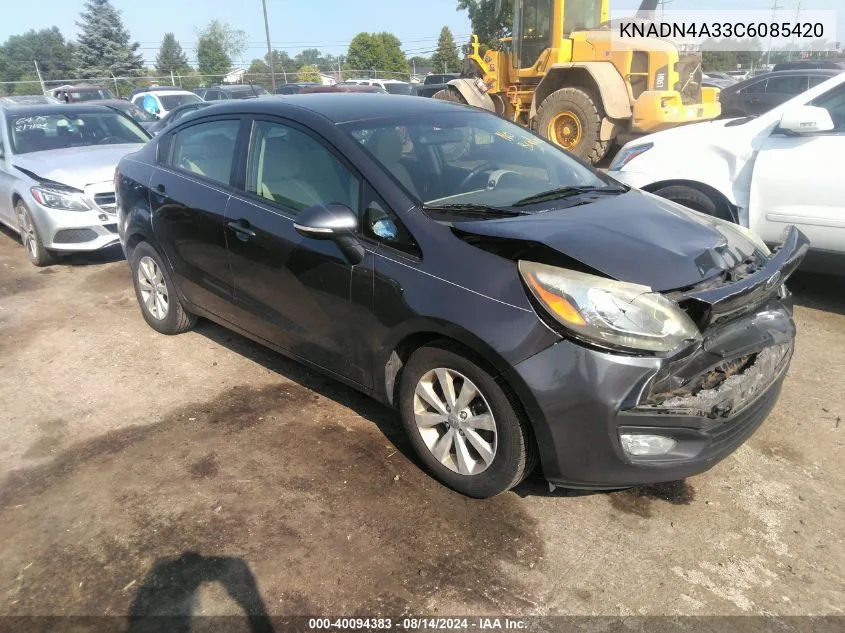 KNADN4A33C6085420 2012 Kia Rio Ex