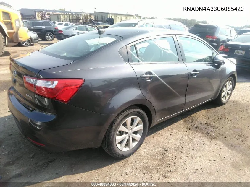 KNADN4A33C6085420 2012 Kia Rio Ex