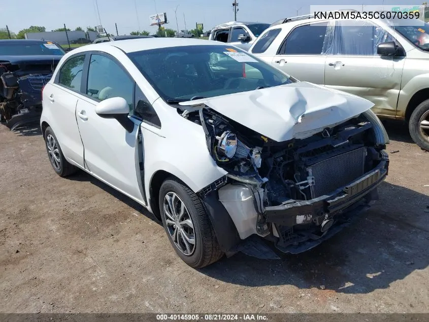 KNADM5A35C6070359 2012 Kia Rio5 Lx