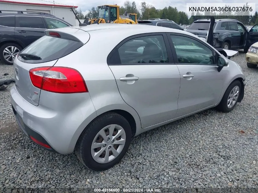 2012 Kia Rio5 Lx VIN: KNADM5A36C6037676 Lot: 40156600