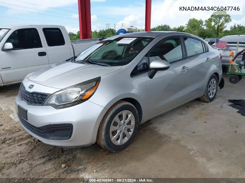 KNADM4A34C6047746 2012 Kia Rio Lx