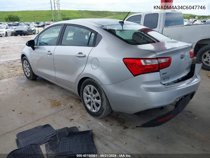 KNADM4A34C6047746 2012 Kia Rio Lx