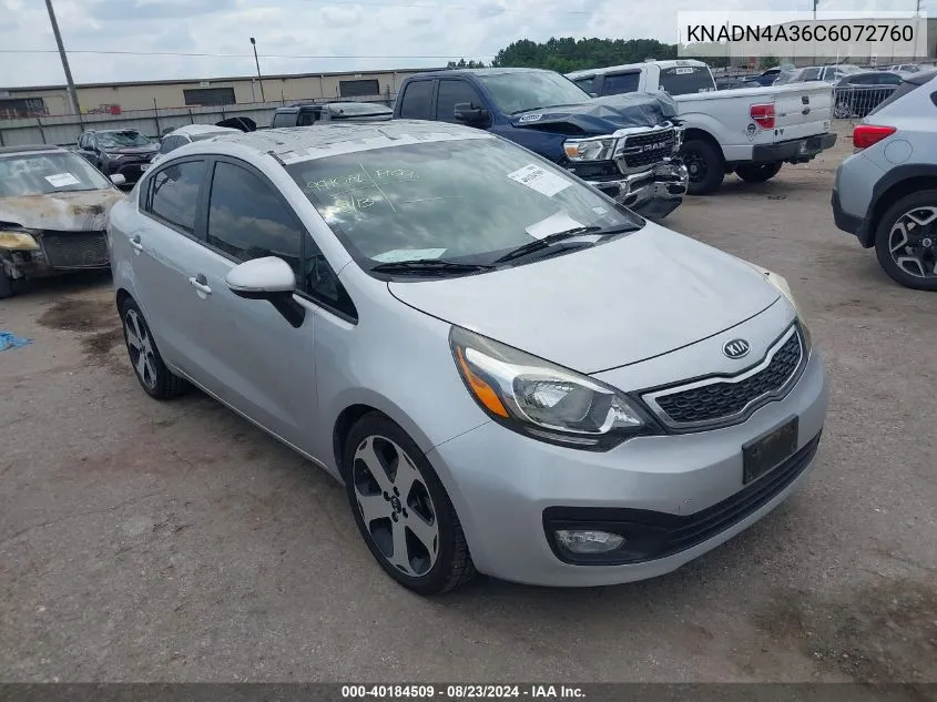 KNADN4A36C6072760 2012 Kia Rio Sx