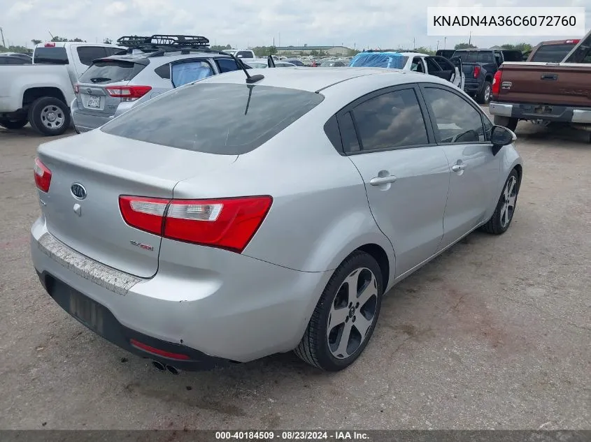 KNADN4A36C6072760 2012 Kia Rio Sx