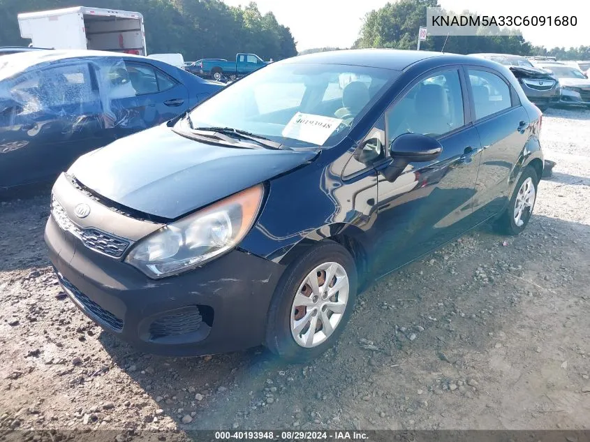 2012 Kia Rio5 Lx VIN: KNADM5A33C6091680 Lot: 40193948