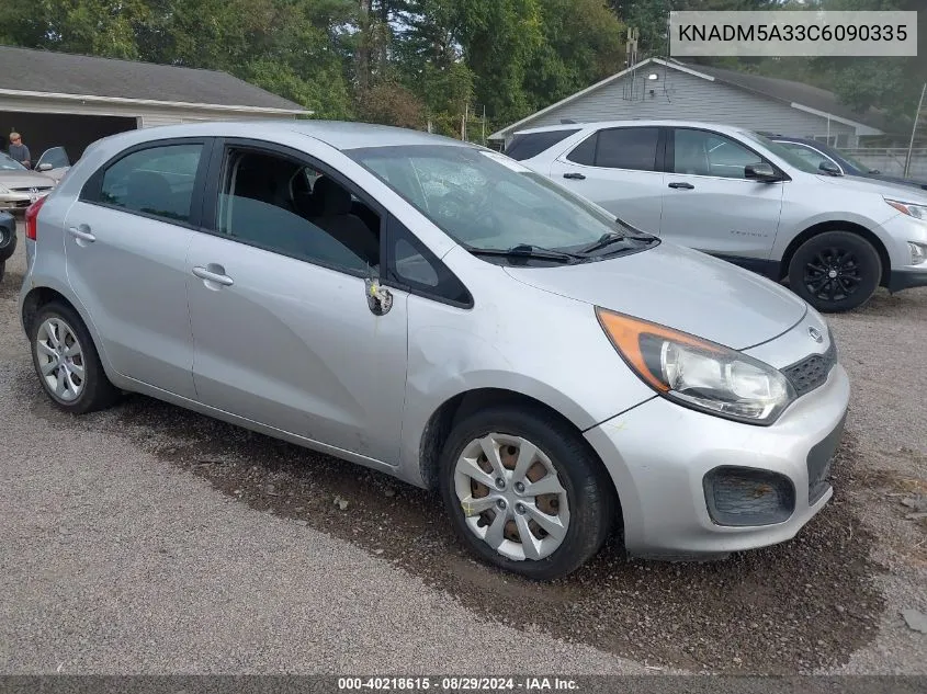 2012 Kia Rio5 Lx VIN: KNADM5A33C6090335 Lot: 40218615